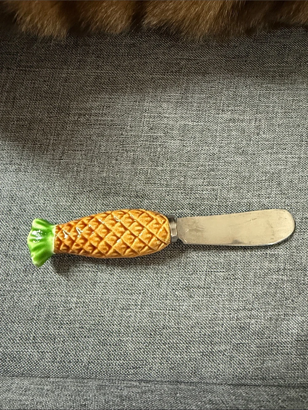 Vintage Shafford Pineapple-Handle Butter Knife - Stainless Steel Japan